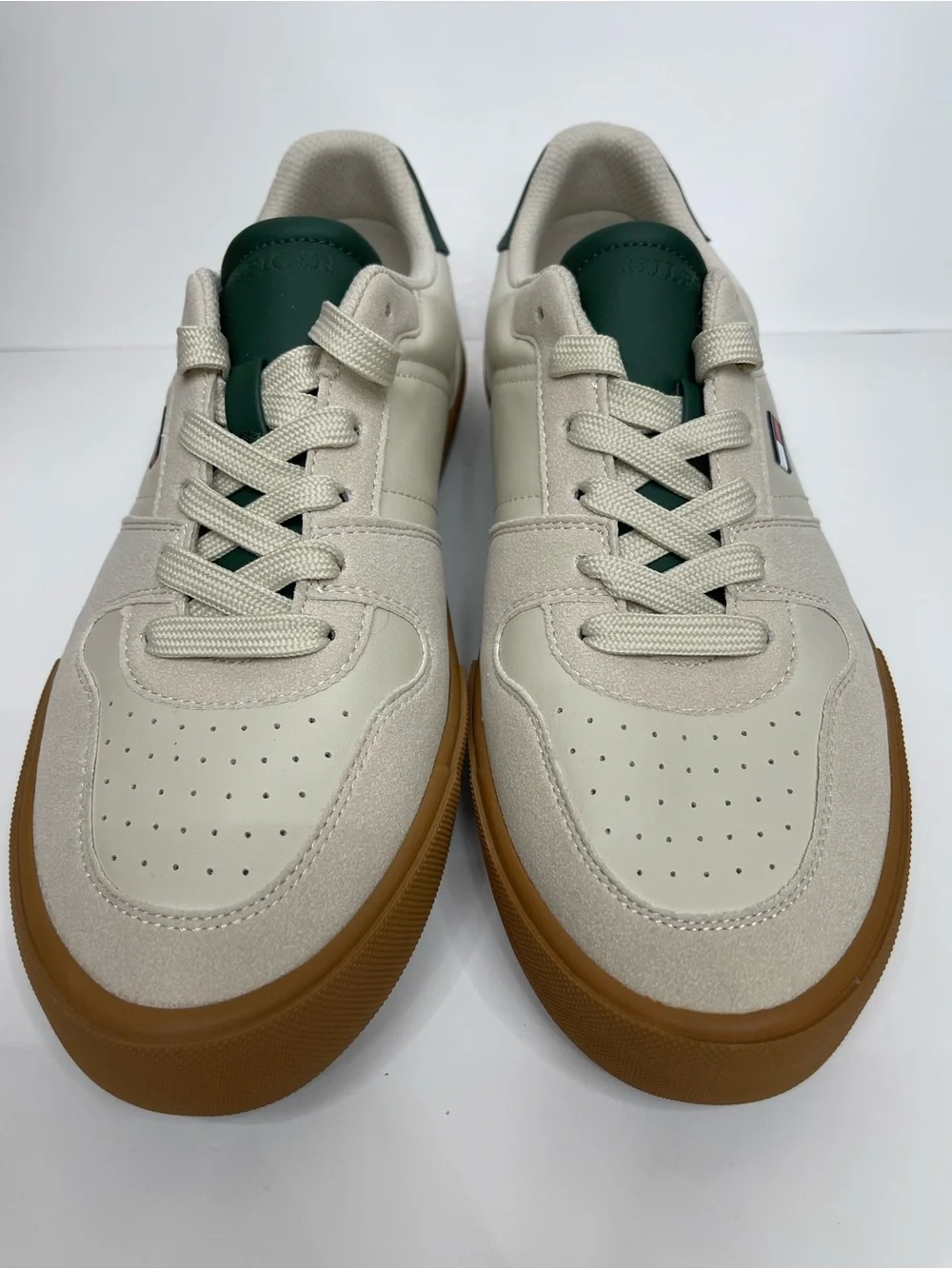 NEW Tommy Hilfiger Renchal Off White Green Classic Sneakers 7.5M
